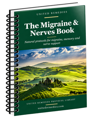 BOOK: The Migraine & Nerves Book by United Remedies