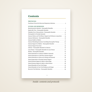 The Immunity Book - contents page