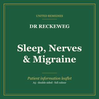 United Remedies patient leaflet: dr reckeweg sleep nerves migraine