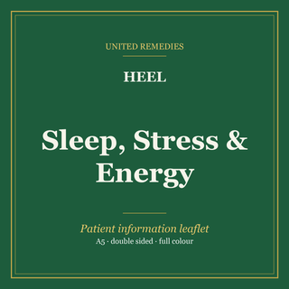 United Remedies patient leaflet: heel sleep stress energy