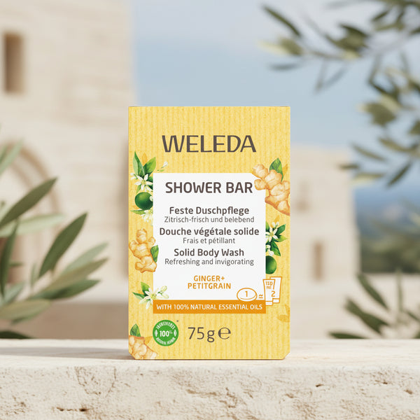 Weleda Shower Bar Solid Body Wash Ginger & Petitgrain