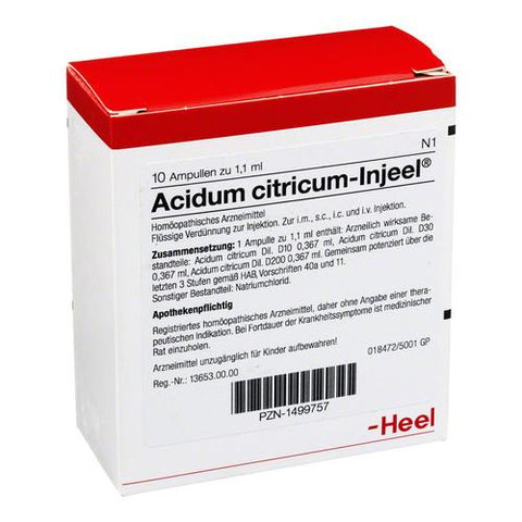 Acidum Citricum Injeel - Ampoules