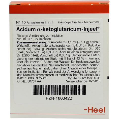 Acidum a-ketoglutaricum-Injeel - Ampoules