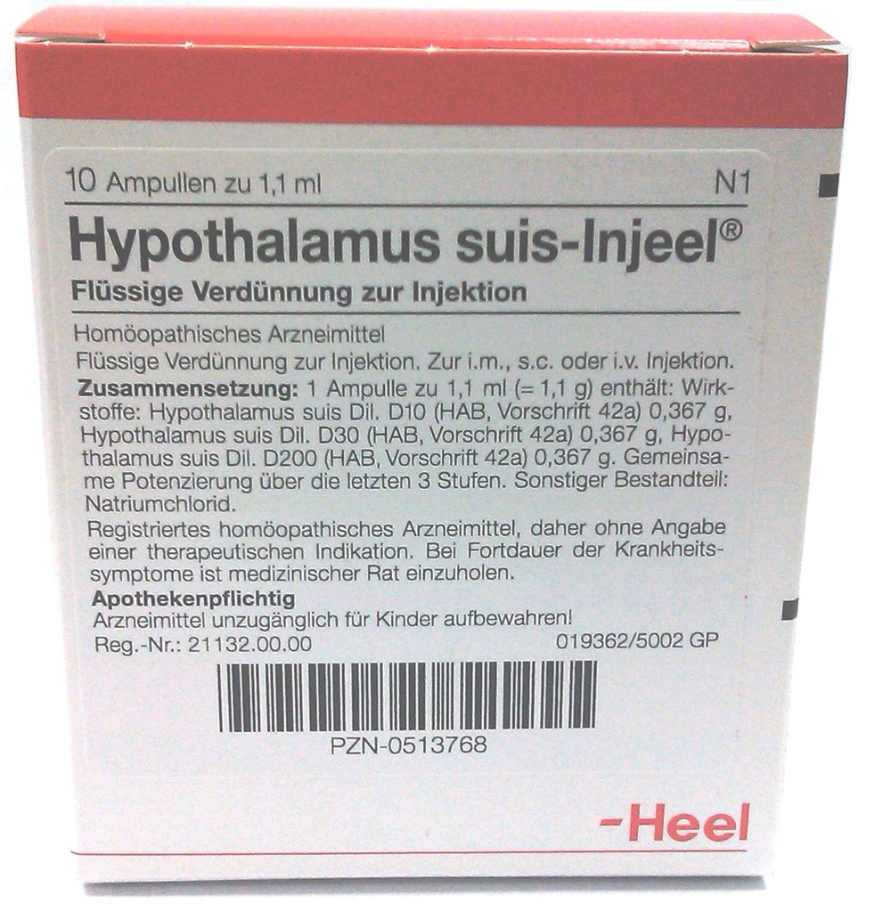 Hypothalamus Suis-Injeel - Ampoules