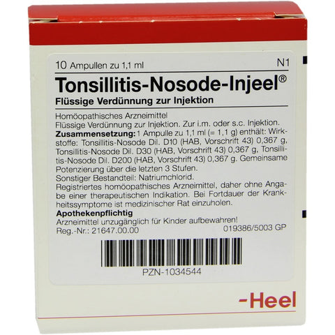 Tonsillitis Nosode Injeel Ampoules