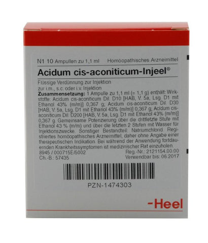 Acidum cis aconiticum-Injeel - Ampoules